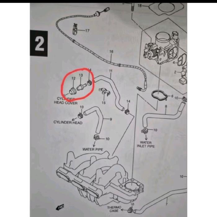 Pcv Valve + Karet Pcv Suzuki Splash , Karimun Wagon-R Original Sgp Asli Parts