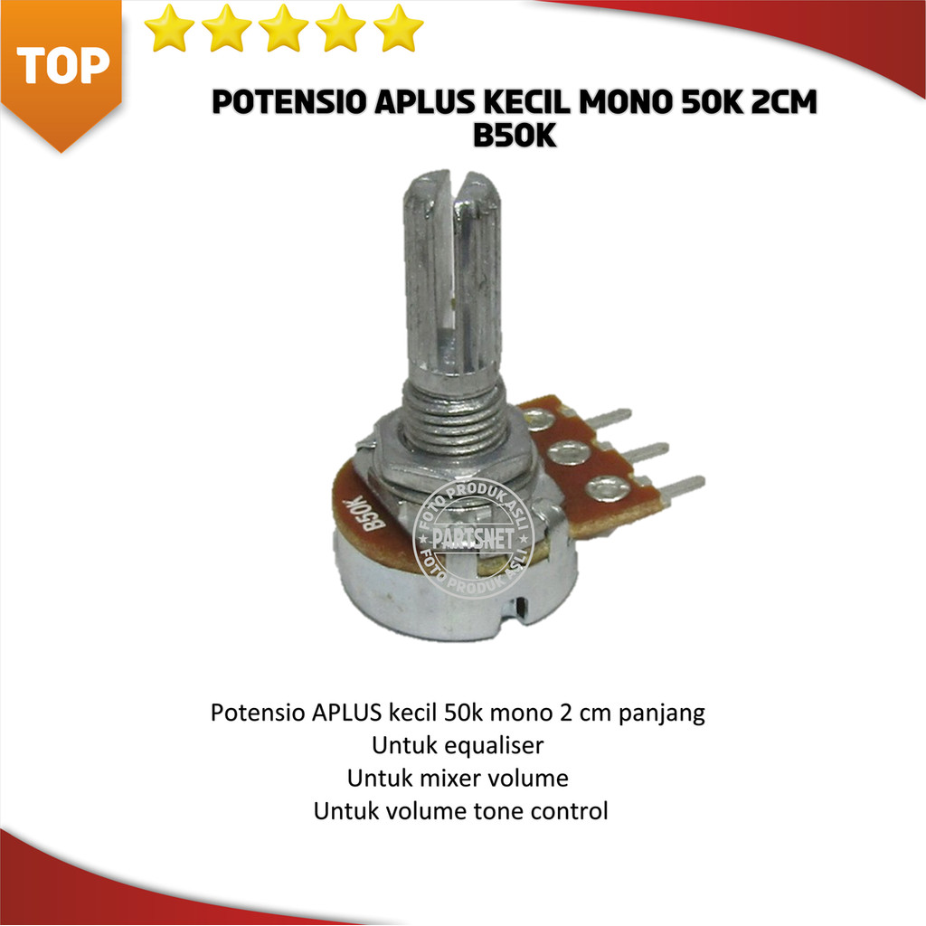 Potensio APLUS kecil MONO 50k 2cm B50k