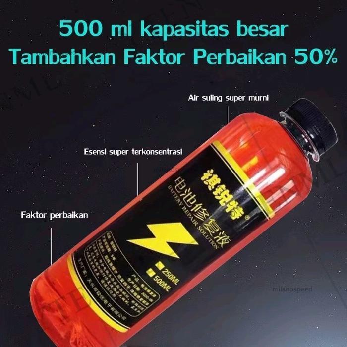 500ML CAIRAN PERBAIKAN AKI CAIRAN ELETROLIT AKI KERING PERBAIKAN BATERAI AIR AKI CAIRAN KERING