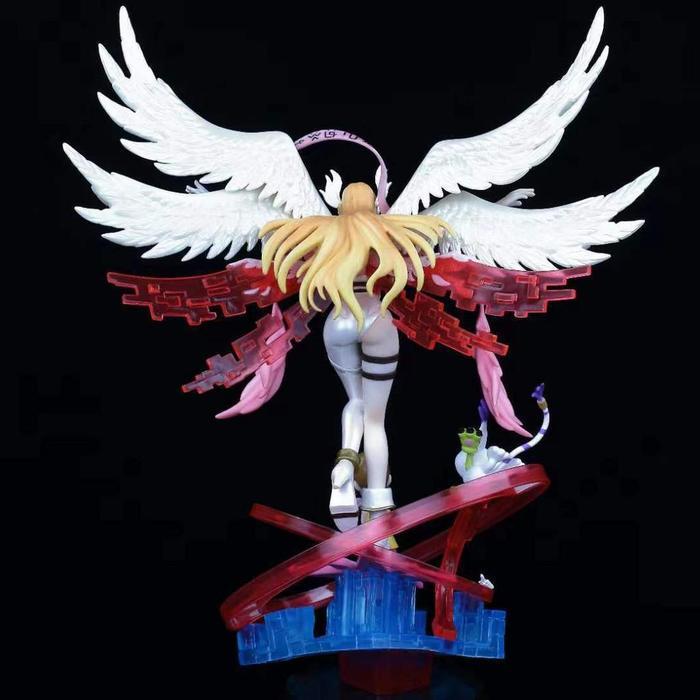 Terbaru Angewomon and Yagami Hikari Evolution Digimon 36cm Action Figure PVC D-YLG165 Barang
