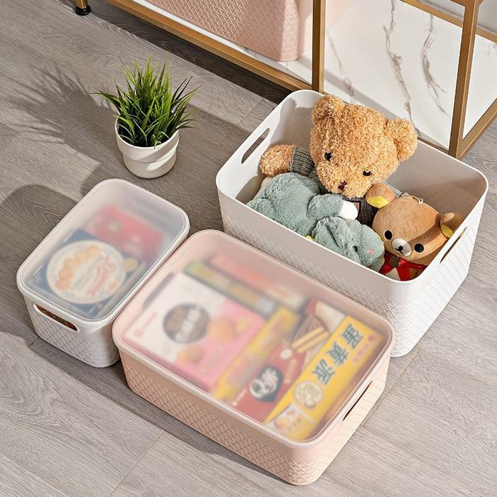 Yhome Kotak Penyimpanan Dengan Tutup Besar Bin Pantry Serbaguna Rak Kosmetik Storage Box Organizer