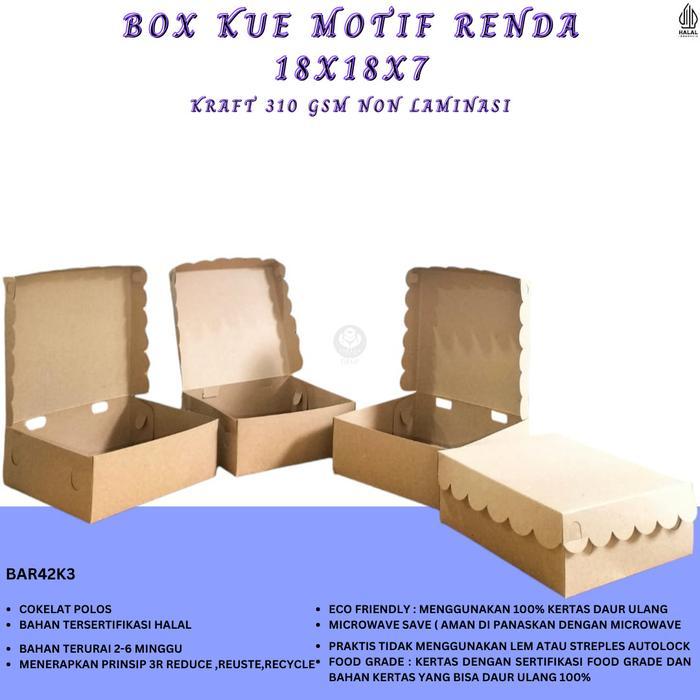 Dus Nasi 18X18 Box Nasi 18x18 Dus Nasi Dus Renda 18x18 (BAR42K3-25pcs)