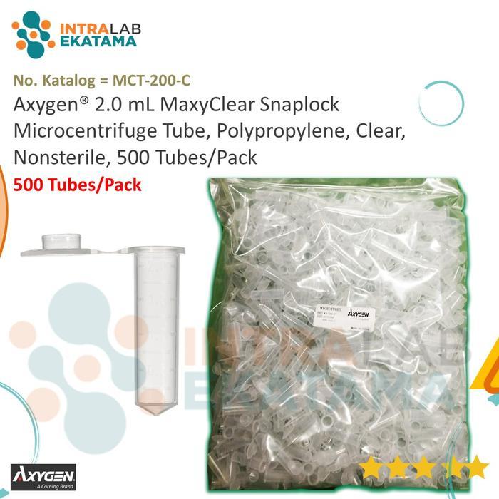 HOT PROMO Microtube 2.0 ml, Boil Proof, Flat Cap, 500/pack, MCT-200-C, Axygen