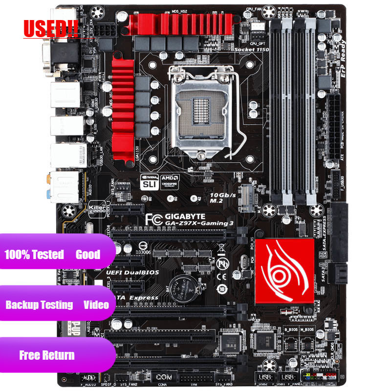 Gigabyte Ga-Z97X-Gaming 3 Lga 1150 Ddr3 Z97X-Gaming 3 Usb2.0 Usb3.0 32Gb Z97 Desktop Motherboard