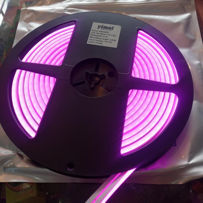 YIMAI LAMPU LED NEON FLEX DC 12 V WARNA UNGU ( PURPLE)