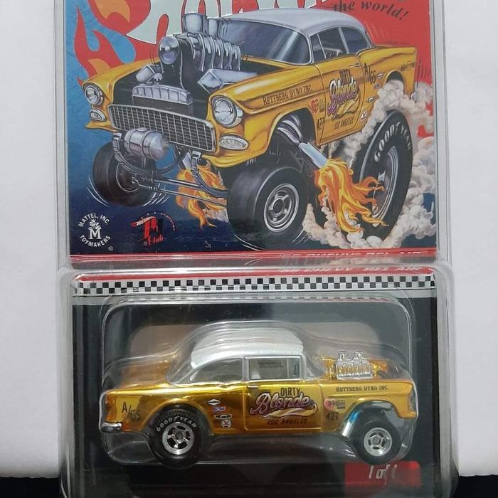 HOTWHEELS RLC SELECTIONS DIRTY BLONDE '55 CHEVY BEL AIR GASSER