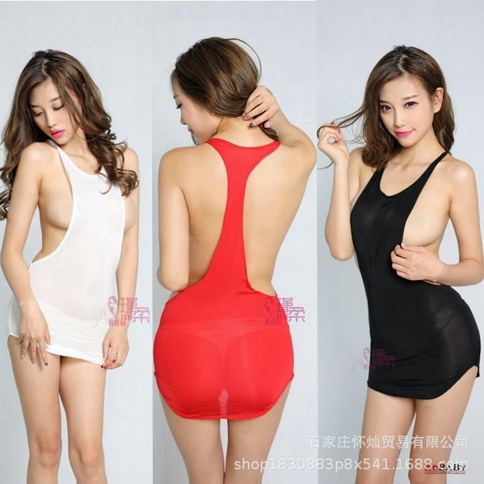 Night Charm - Lingerie Wanita Sexy Pakaian Baju Dinas Malam Open Crotch Style Korea 1364