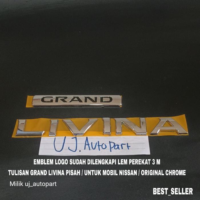 Ready Emblem Logo Bagasi Tulisan Grand Livina Pisah / Mobil Nissan OriginaL 100 %