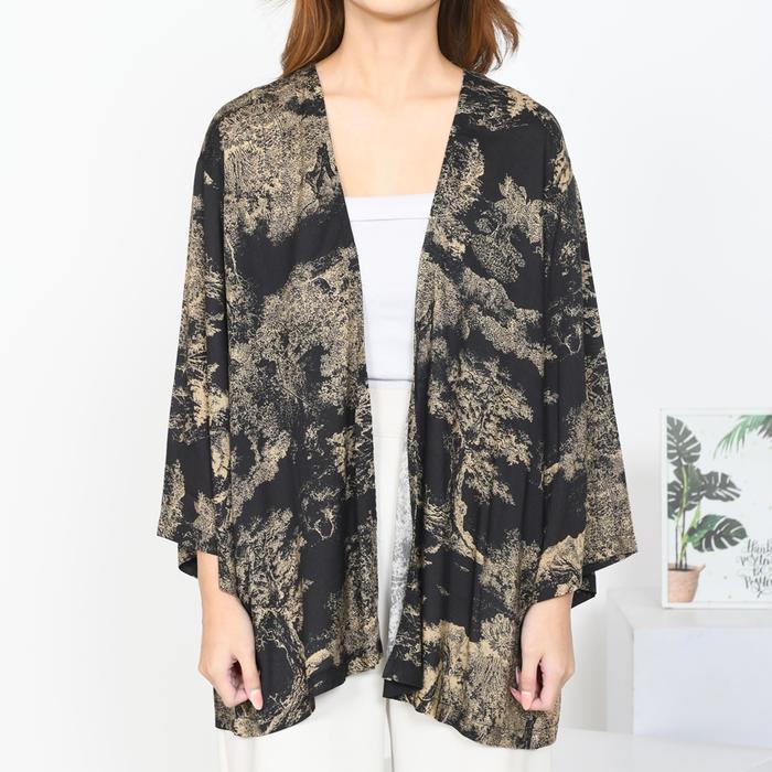 CARDIGAN OUTER KIMONO FLOWER, CARDIGAN WANITA OVERSIZE, CARDIGAN KATUN