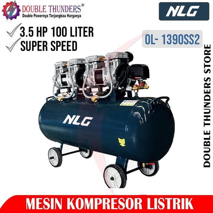 Izumi OL1390SS2-100 3,5HP 100 Liter Mesin Kompresor Oiless Super Speed