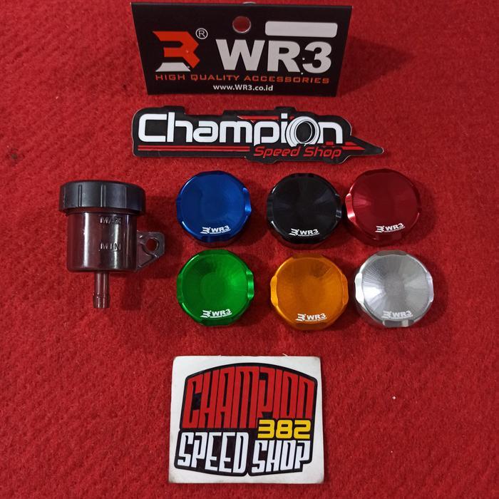Tabung Minyak Rem Kecil Lurus WR3 + Tutup Tabung Minyak Rem CNC WR3