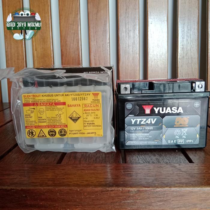 Aki Motor Yamaha New Jupiter Z Ytz4V Yuasa Aki Kering