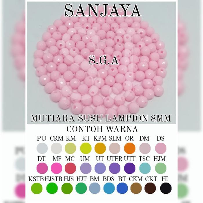 Manik Lampion / Mote Susu / Manik Susu / Mote Lampion / Manik Susu Lampion / Mote Susu Lampion 8mm