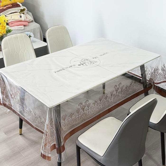 {} Loyal Bosque Taplak Meja Transparan Motif Anti Gores Anti Cakar Kucing / Taplak Meja Makan