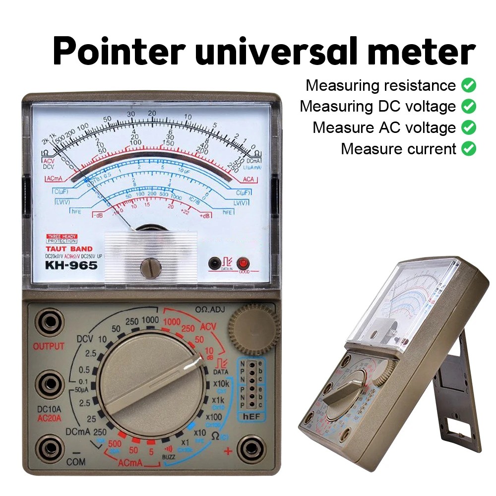 KH-965 Analog Multimeter Mechanical Pointer Meter AC/DC Voltage Current Resistance Meter with Test