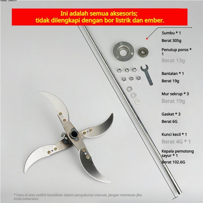 Mesin Cacah Rumput Sayuran Multifungsi: Untuk Dinamo & Stick Bor (Bor Listrik Modifikasi), Pakan