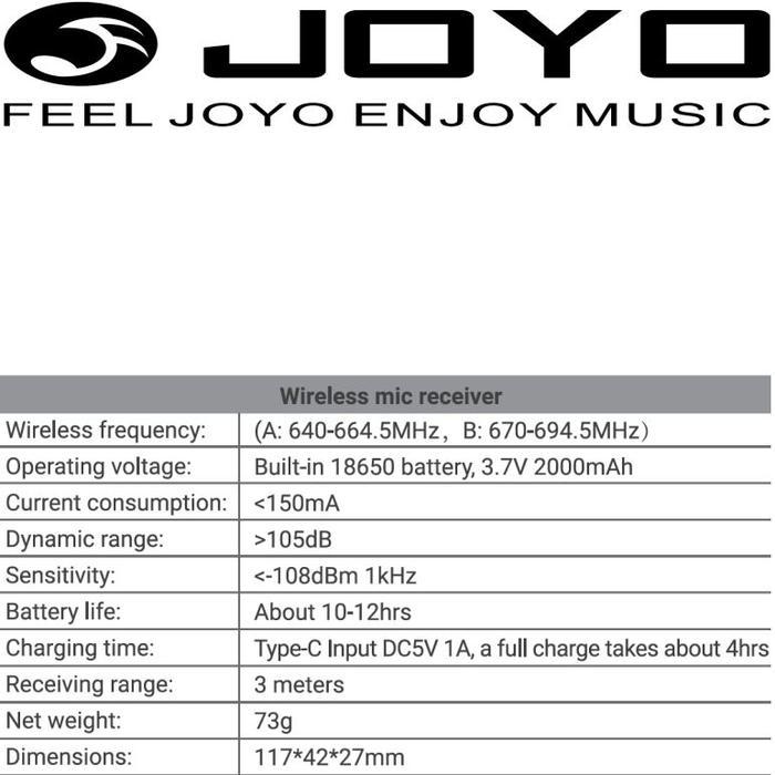 Joyo Dm-3 Wireless Dynamic Microphone Wireless Joyo Dm3 Co