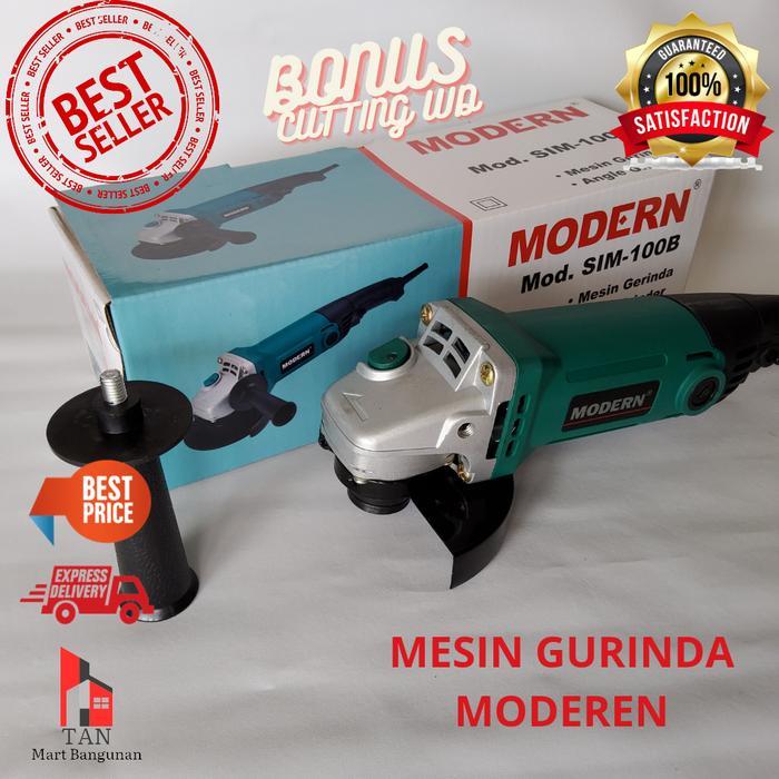 Mesin Gerinda Tangan Sim 100 B Modern 4 Inch Sim 100B Mesin Gurinda
