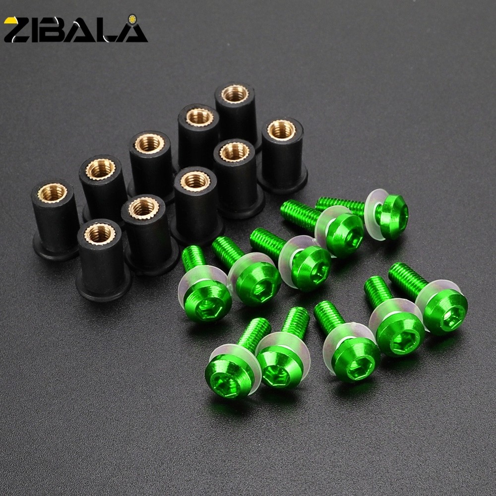10Pcs For Kawasaki Zx6R Zx-6R Zx 6R Zx7R Zx9R Zx10R Zx-10R Zx12R Zx14R Versys1000 Windshield Screw