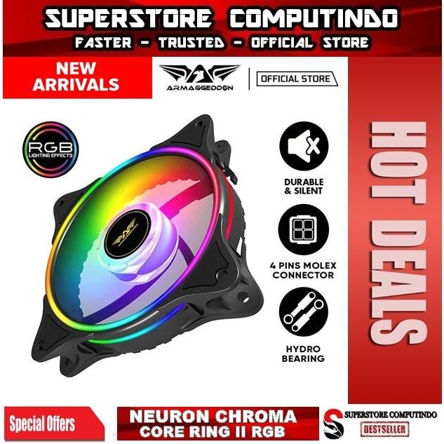 Armaggeddon Neuron Chroma Core Ring Ii Rgb Gaming Pc Cooler Fan