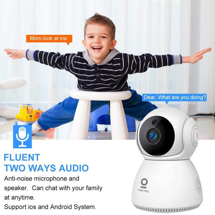 CCTV V380 PRO Kamera Y01 4MP Wifi CCTV Kamera Cctv Kecil Terhubung Ke Hp Deteksi Gerakan Audio Dua