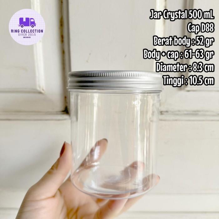 Toples Jar Cylinder 500 ml kemasan kue kering tebal premium
