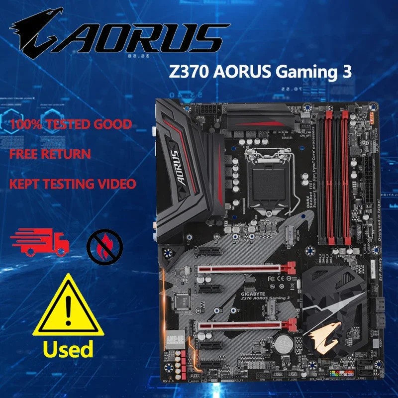 Gigabyte Z370 Aorus Gaming 3 Motherboard Intel Z370 Lga 1151 Ddr4 Atx 2M.2 Hdmi