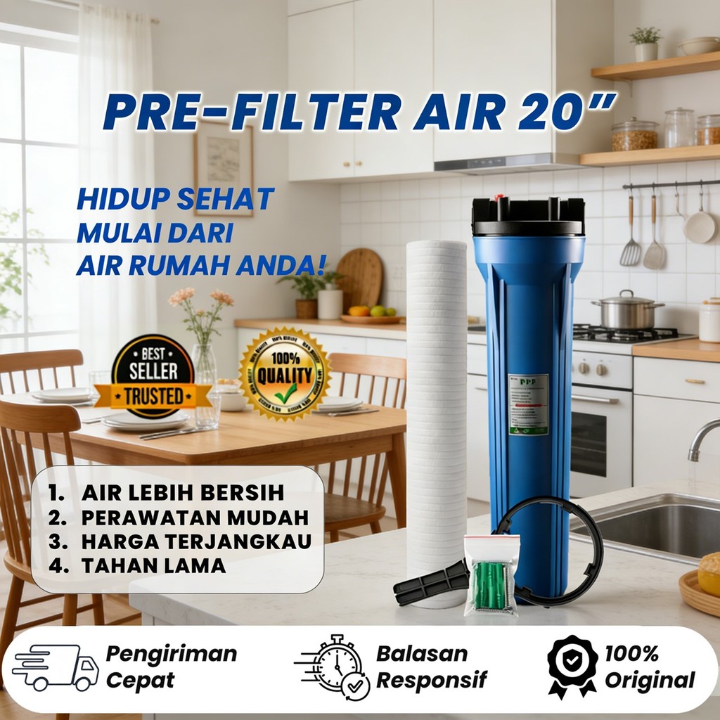 Housing Filter 20 Inch Biru / Transparan