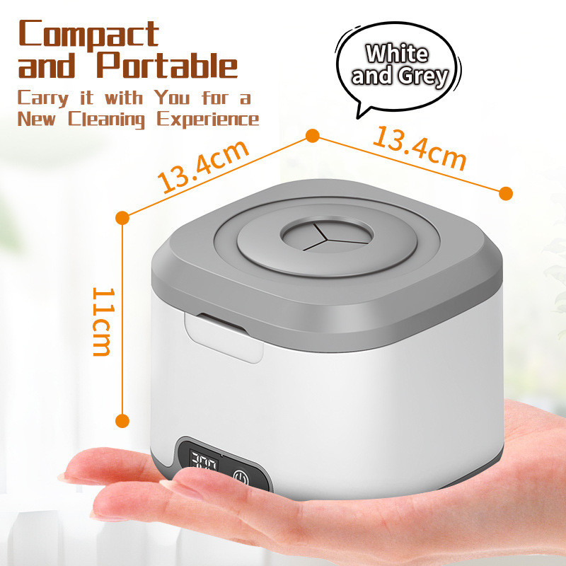 TINSOL New Portable UV Ultrasonic Denture Cleaner Braces Ultrasonic Cleaner Jewelry Cleaner Mini UV