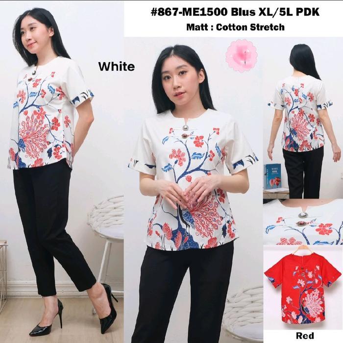 Blouse Batik Cheongsam Wanita Imlek Cny Sincia Big Size Jumbo Katun #Gratisongkir