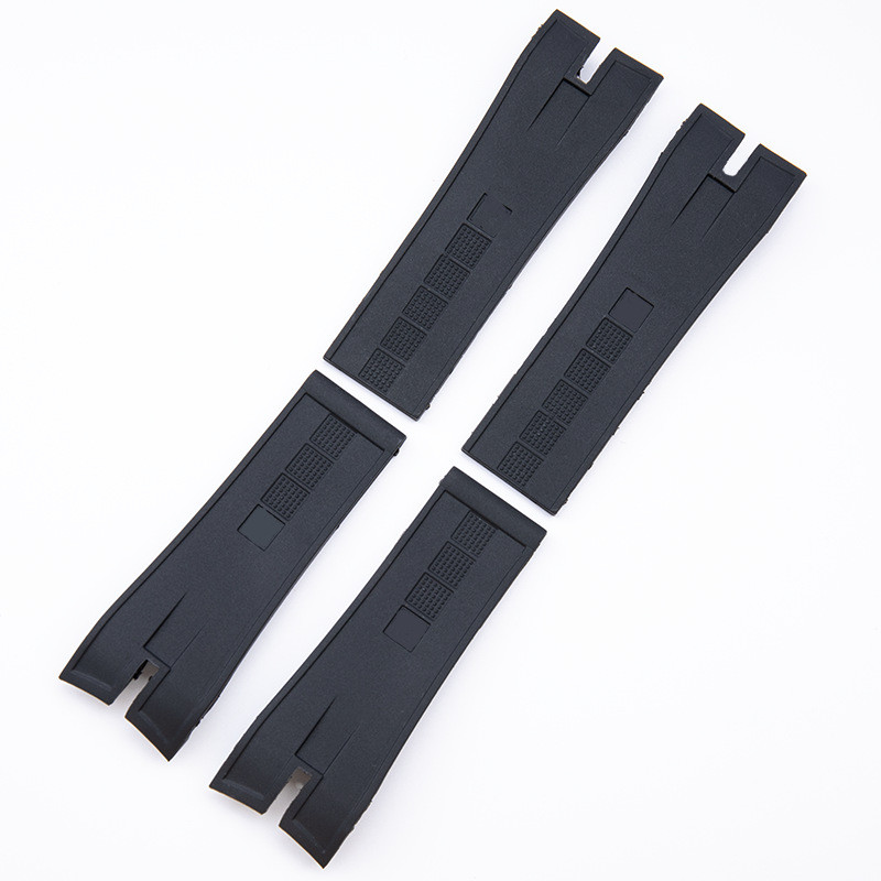 Replacement Rubber Silicone Strap For Roger Dubuis King 26Mm Original Notch Butterfly Folding Buckle