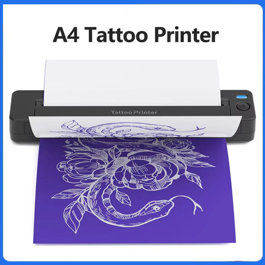 A4 Mini Portable Thermal Printer Multifunctional Tattoo Document Printer Transfer Photo Bluetooth
