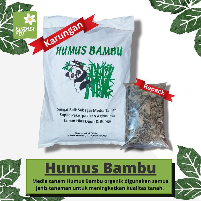 Media Tanam HUMUS BAMBU Nutrisi Tanaman Bunga Hias Buah Aglaonema