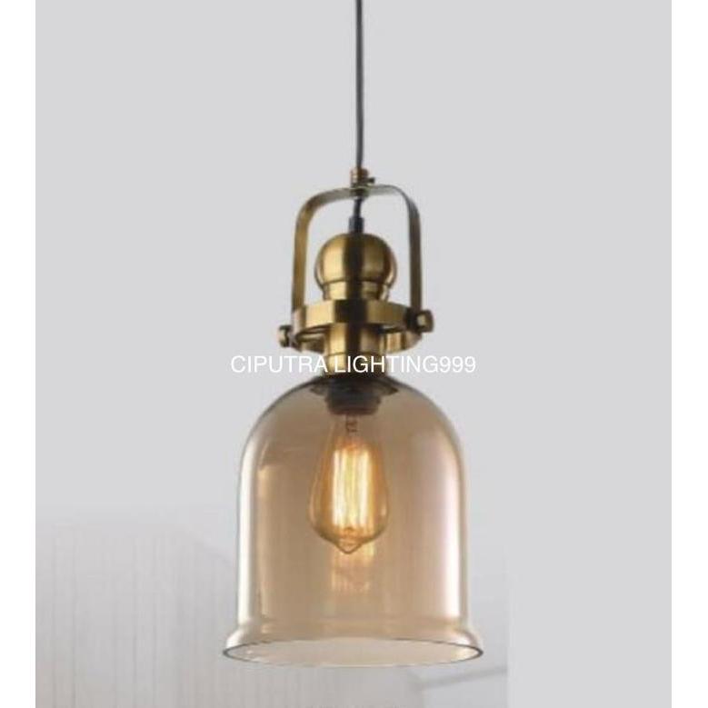 Lampu Gantung Hias Industrial Antik Klasik Pantry Meja Makan Meja Island Cafe Besi Aluminium Kaca