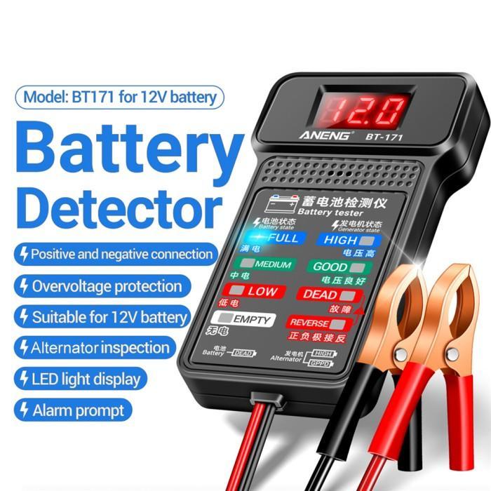ANENG BT-171 DIGITAL TOOL TESTER CAPACITY AKI MOBIL 12V LED SCREEN