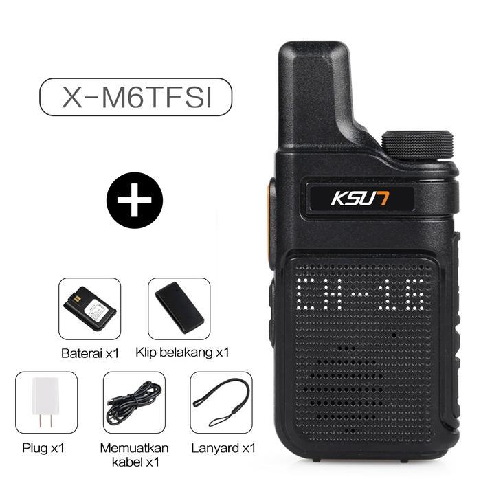 KSUN X-TFSI WALKE TALKIE M6 PASANGAN HT JARAK JAUH 5KM MINI HANDY TALKY