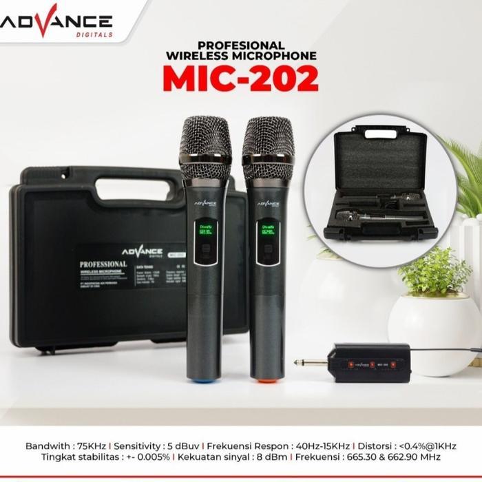ADVANCE MIC-202 PROFESIONAL WIRELESS MICROPHONE MIC 202