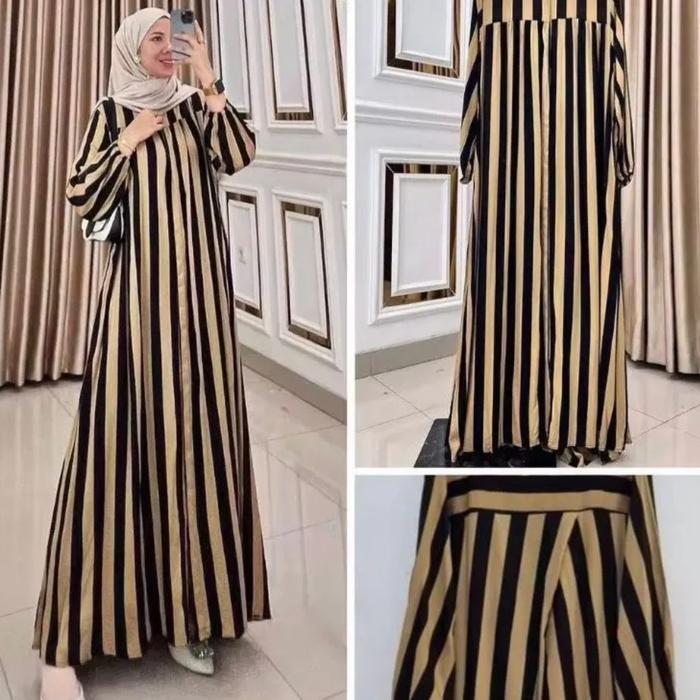 ATIYA DRESS GAMIS SALUR GAMIS RAYON KOMBINASI / GAMIS RAYON MOTIF SALUR VIRAL KEKINIAN Nyaman Muslim