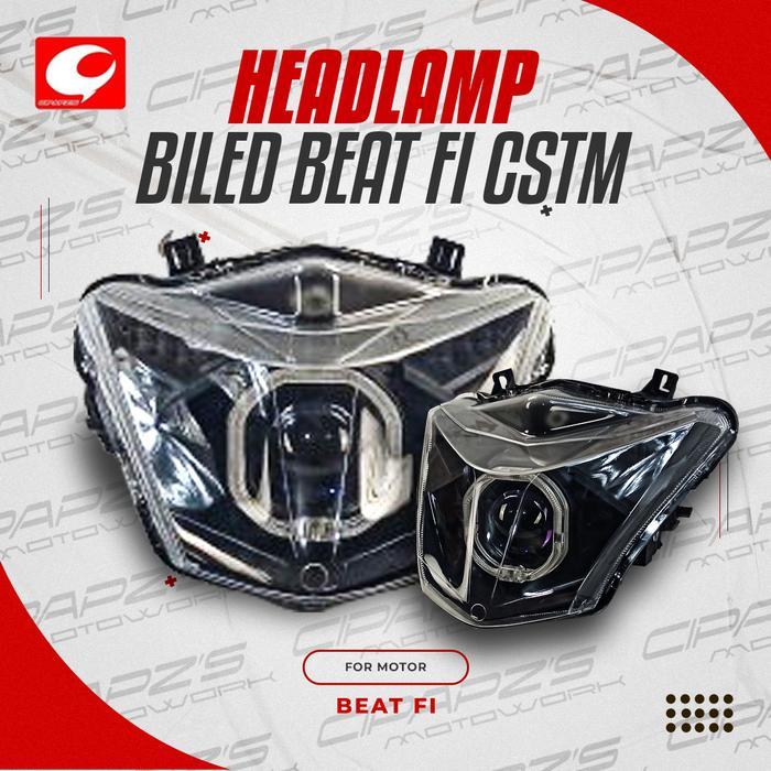 Lampu Motor Depan BILED BEAT STREET CSTM BILED Premium Quality - SHROUD BMW