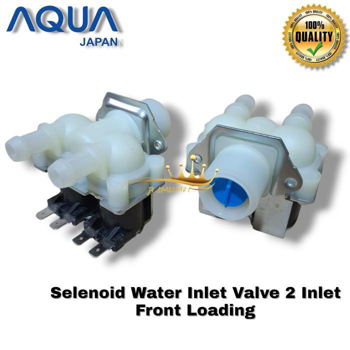 Selenoid Water Inlet Valve 2 Inlet Mesin Cuci Aqua Front Loading - Selenoid Mesin Cuci Aqua Double