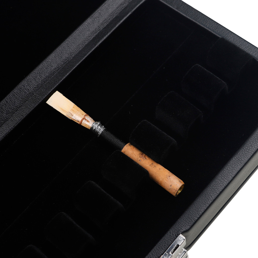 Oboe Reed Storage Case Double Layer Oboe Reed Storage Leather Box Reeds Case With Metal Clasp