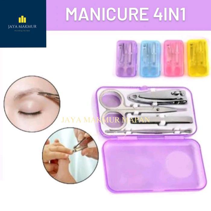 Manicure Pedicure Set 4in1 / Menicure Pedicure Set Alat Gunting Kuku 4 in 1