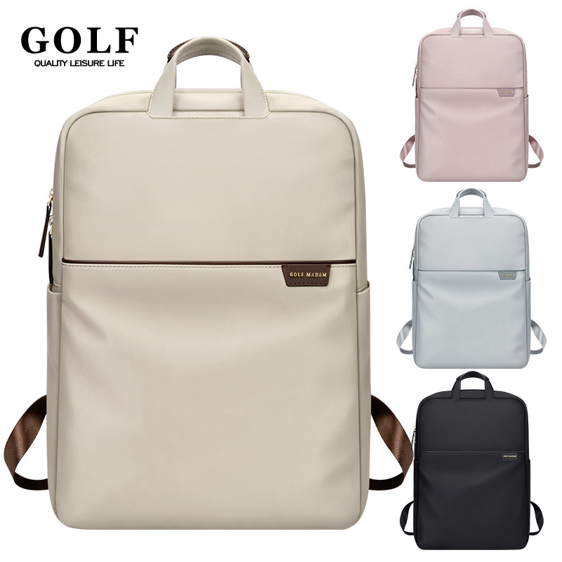 GOLF Laptop Backpack Slim Women Business Travel Backpack Nylon Waterproof Elegant Ladies Back Pack