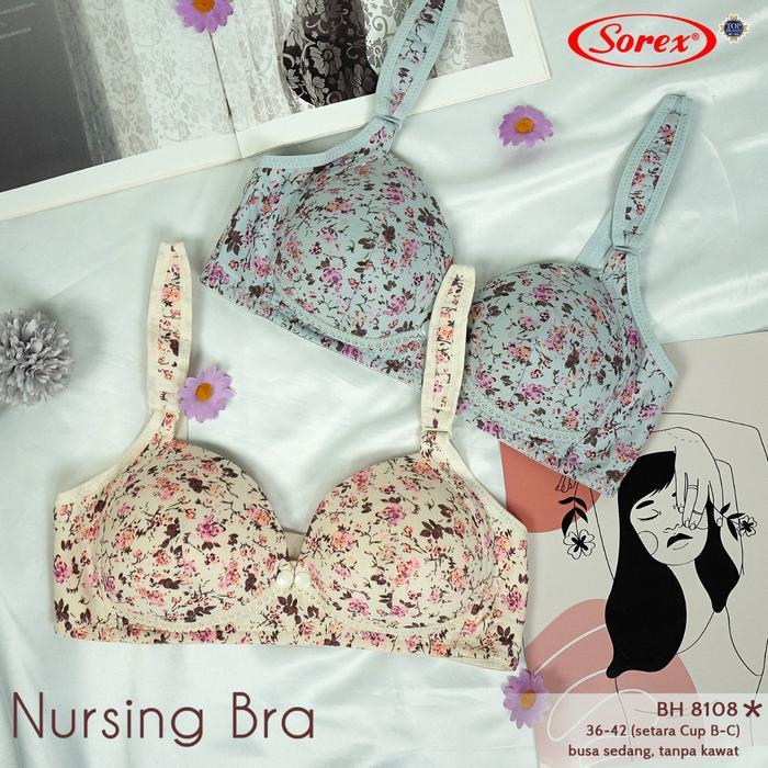 Bra Menyusui Motif Bunga Tanpa Kawat Sorex