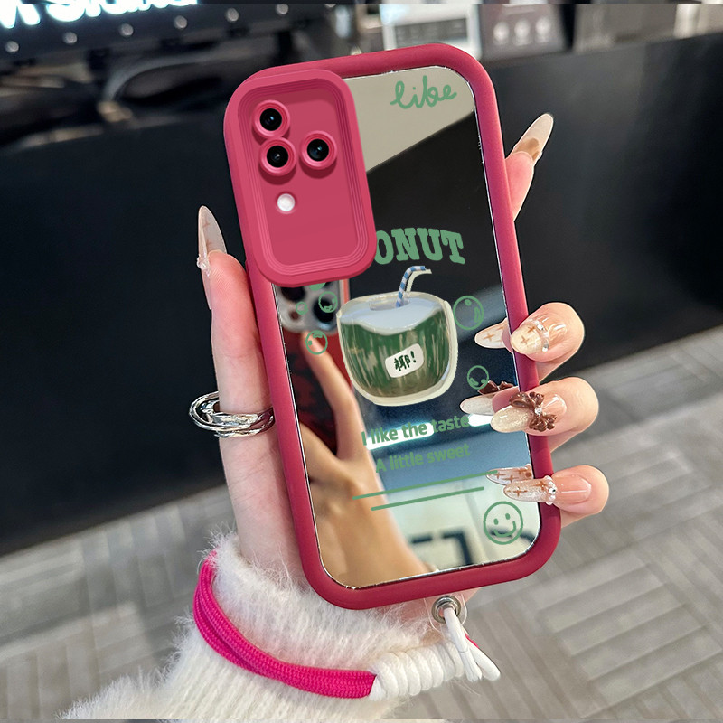 Casing Hp untuk VIVO V30 5G V30 Pro 5G Case Casing Kopi dan kelapa pola Silikon Softcase Kasing HP t