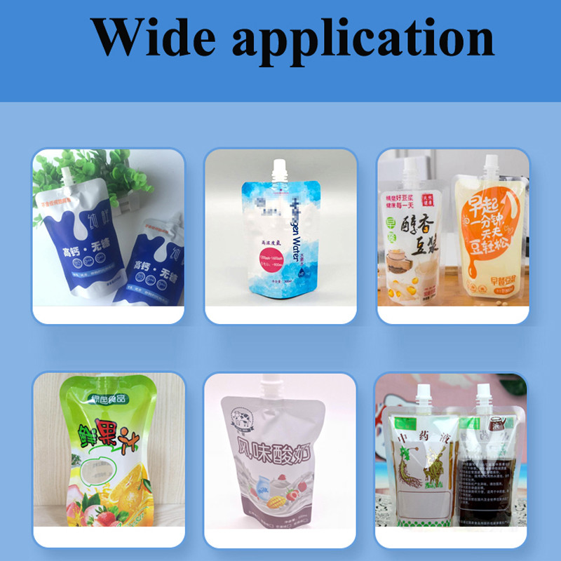 Spout Pouch Beverage Bag Liquid Filling Machine with 4 Filling Nozzles Vertical Liquid Bag Filling