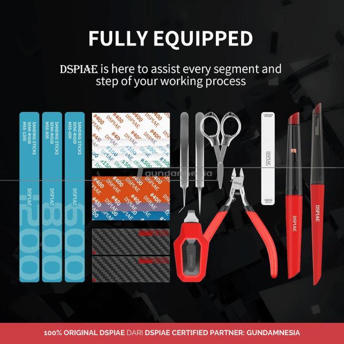 DSPIAE TC-S01 Departure Tool Combo Set - Paket Lengkap Alat Rakit Gundam - Set Komplit Alat Rakit