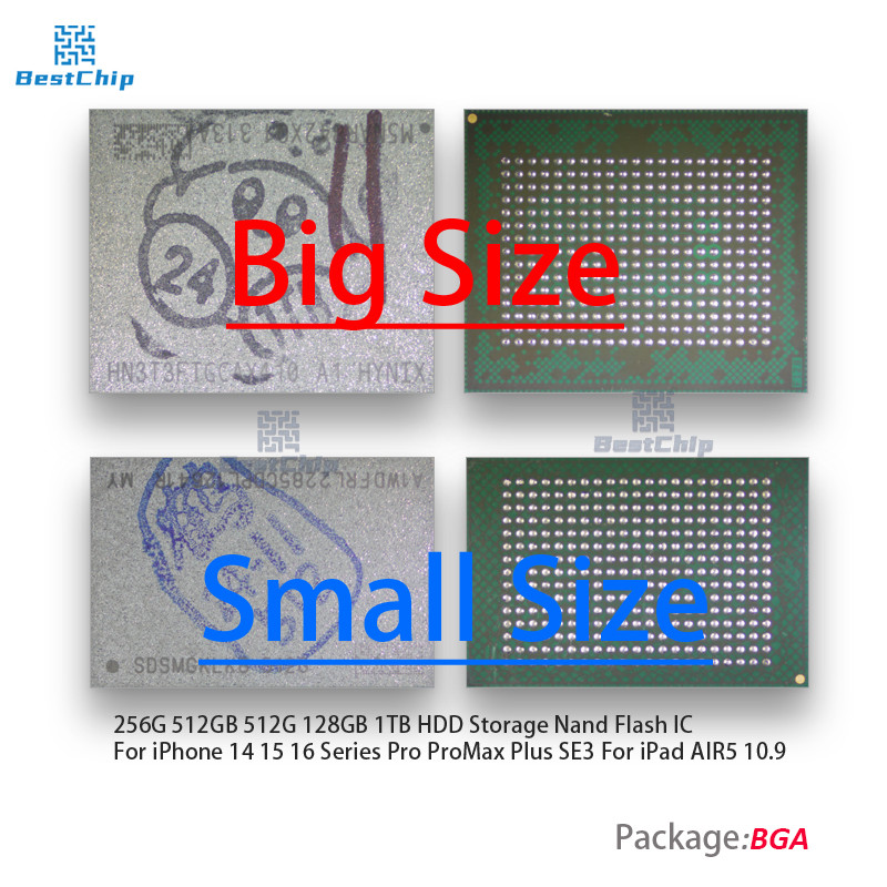 1TB 256G 512GB 512G 128GB HDD Storage Nand Flash IC Chipset For iPhone 14 15 16 Series Pro ProMax