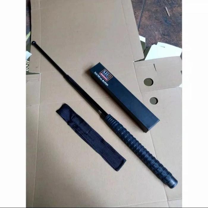 (PRODUK BARU) Baton stick 511 hitam tongkat polisi besi Bisa COD Murah Laris Siap kirim