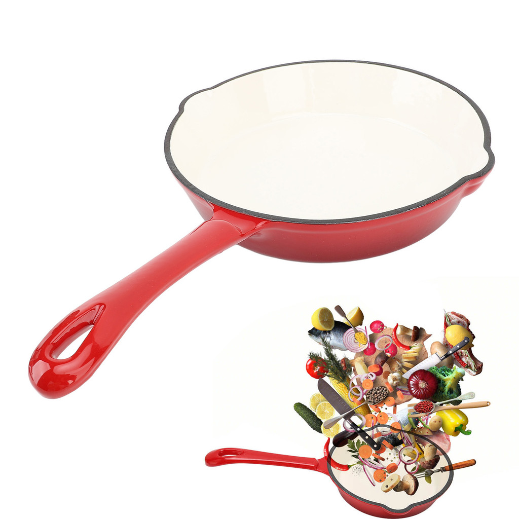 Cast Iron Frying Pan Enameled Frying Pan Cast Iron Skillet Nonstick Kitchen Fry Pan Grill Cookware